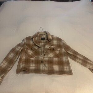 LOVE TREE Fall plaid shacket